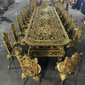 Xích Đu Và Bộ Bàn Ghế Nhôm Đúc 01